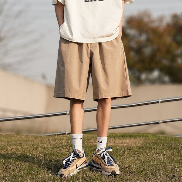 summer mens solid color straight shorts 2024 casual y2k wide leg short pants casual streetwear sweat baggy bermudas hombre relaxed fit shorts
