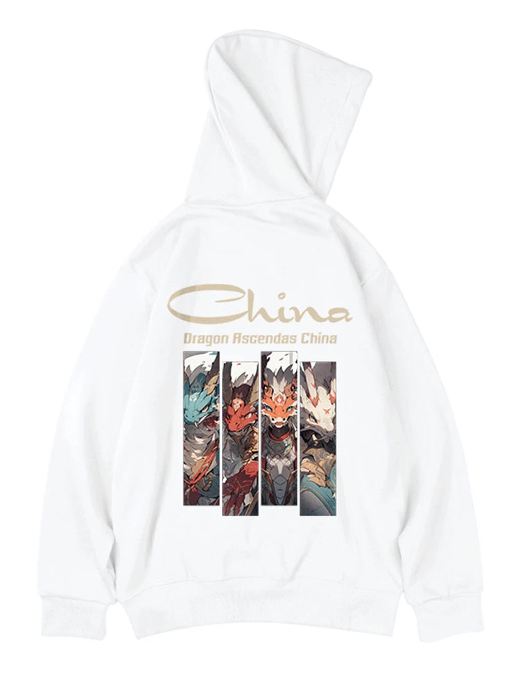 Dragon Ascendas China Graphic Sweatshirts Hombre Hip Hop Fashion Hoodie
