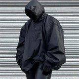 gothic crying character featuring autumn kanye high street coated fabric waterproof extra loose mens and womens large charge shirts