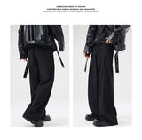 wide leg casual suit pants men japanese korean streetwear fashion loose cleanfit suit baggy pants cityboy long trousers unique default style 2160