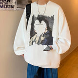 Mens Oversized Love No Watting Letter Graphic Sweatshirts 2025 Korean