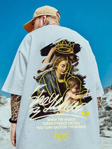 Sadcore Tribal flames – Maternal Love Gothic T Shirts 2025 Summer Casual Short Sleeve