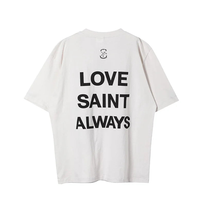 Vaporwave Streetwear – New Saint T Shirts Men Woman High Quality Casual Loose Angel – Urban Streetwear for Men & Women