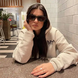 Winter Thickened American Hooded Sweatshirt Trend Is Hot Ins Printing Casual Versatile Niche Men and Women Handsome Jacket Tops