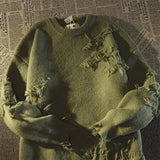 grunge oversized knit streetwear piece for layered look and winter street fits, ideal for men’s fashion and seasonal streetwe