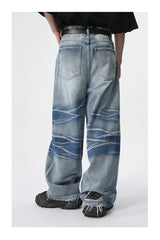 vintage blue baggy jeans man loose straight denim pants harajuku hip hop jeans trousers men unique jeans style 695