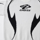 mens racing style sweater knitted pullovers casual long sleeve loose o neck harajuku sweaters streetwear unisex jumpers knitwear - trendy hip hop fashion hoodie, urban fashion pullover, Y2K grunge street style