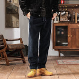men american retro casual pure cotton corduroy pants japanese streetwear amikaji fashion straight cargo pant trouser unique cargo style 2007