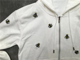 New Luxury Men Novelty Embroidery Bee Hoodies Hoody Hooded Sweatshirts
