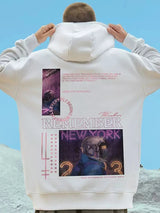 Subway Astronaut Gothic Print Mens Sweatshirt Autumn Pullover Streetwear