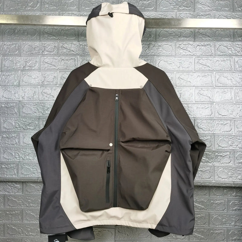 New 2023 Men Under My Car Parka All Track Zipper Casual Mess Inside Windbreaker With Hoody Trench Jackets Coat Outdoor  #A07