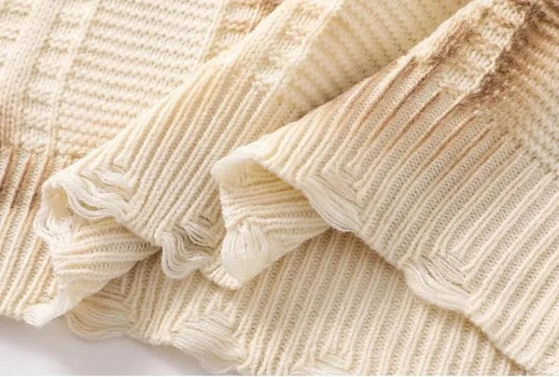 oversized knit pullover, fall/winter fashion, soft knit pullover with flame design, y2k fashion statement