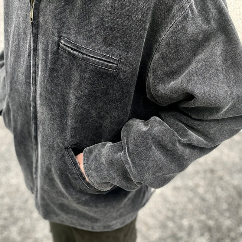 casual layering jacket featuring new 2023 luxury men detroit old washing multi workwearbomber coats jackets down coats shirts cotton warm winter 450 design – premium quality jacket for men