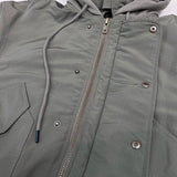 2024AW new cotton dress solid color hooded multi-pocket jacket