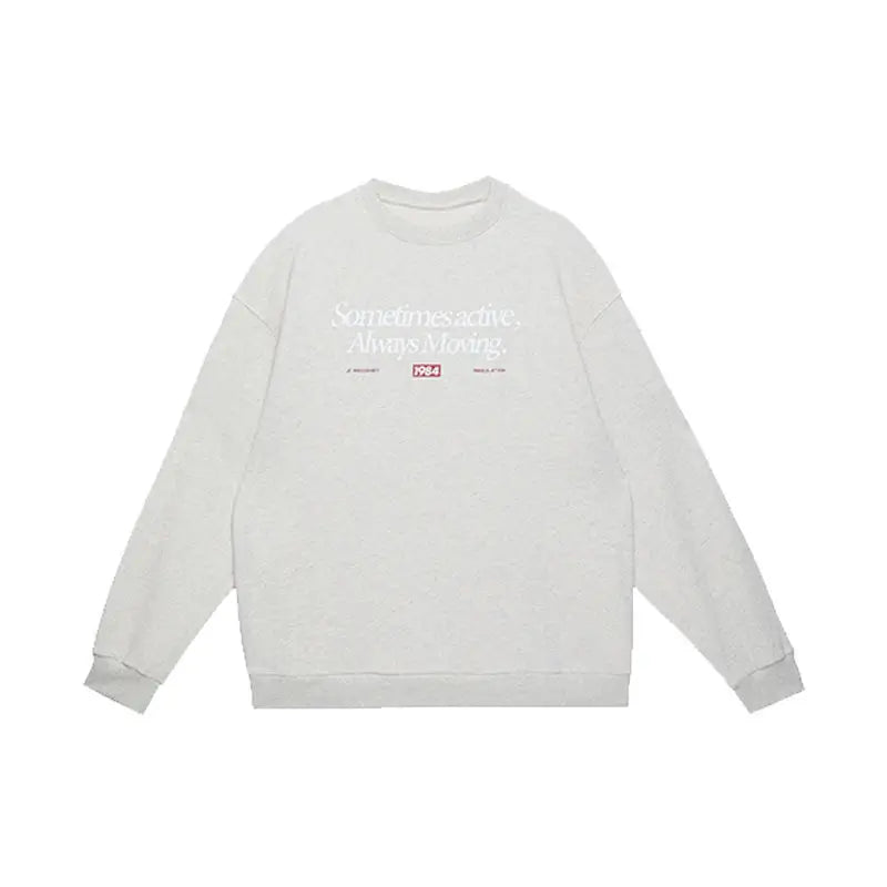 American Ins Personalized Hip-hop Heavy Cotton Round Neck Autumn Winter Sweatshirts for Men and Women Y2K Loose Thickened Tops