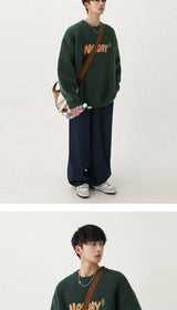 grunge oversized knit streetwear piece for layered look and winter street fits, ideal for men’s fashion and seasonal streetwe