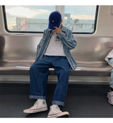 men wide leg jeans loose straight baggy denim pant mens womens streetwear skateboard pants oversized hip hop casual trousers unique jeans style 1112