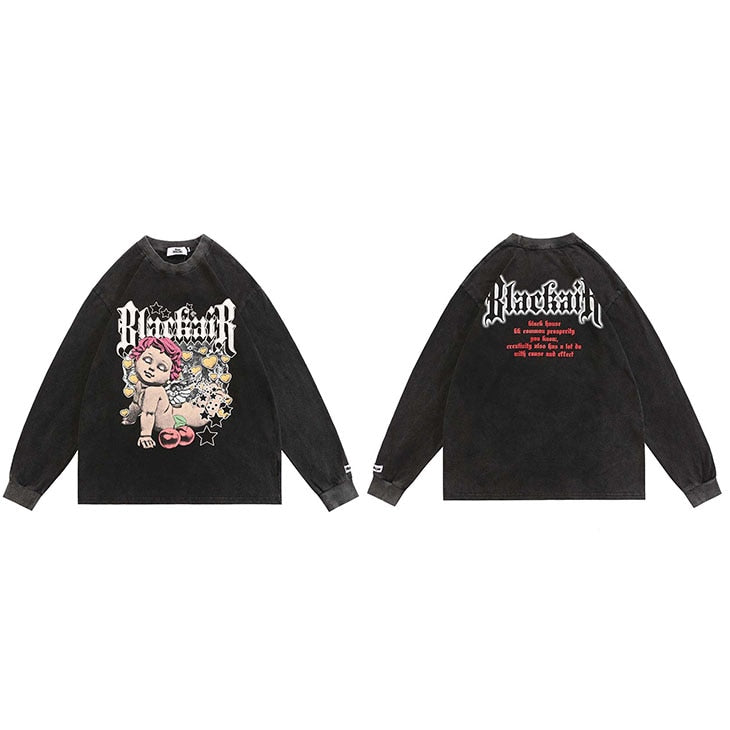 "Sparkling Eyes" Unisex Men Women Streetwear Graphic Sweatshirt Daulet Apparel
