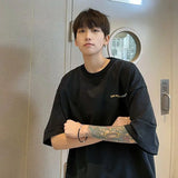 Skatercore Oversized shirt – Korean Trendy Brand Retro Niche Letter Print High Street Sty
