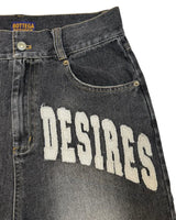 American Retro Fashion Brand Clothing Letter Embroidered Denim Shorts Men Y2k Street Fashion Loose Oversized Shorts Women