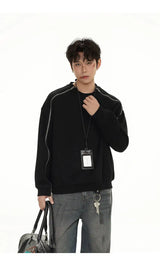 Zipper Pullover Sweatshirt Men Women Streetwear Fashion Loose Casual B