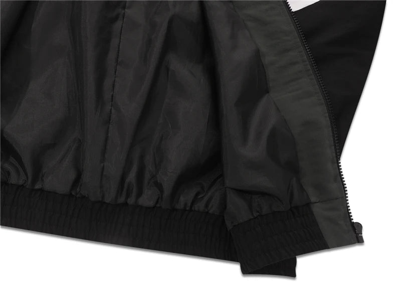 Minimalist fleece graffiti quilted puffer windbreaker