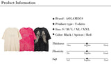 Vaporwave Broken heart – Men Retro T Shirts Rhinestone Wing Washed Short Sleeve T Shi