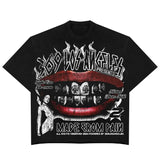 Y2k Aesthetic print tee – Y2K Summer American Street Dark Style Anime Cartoon Print Ov