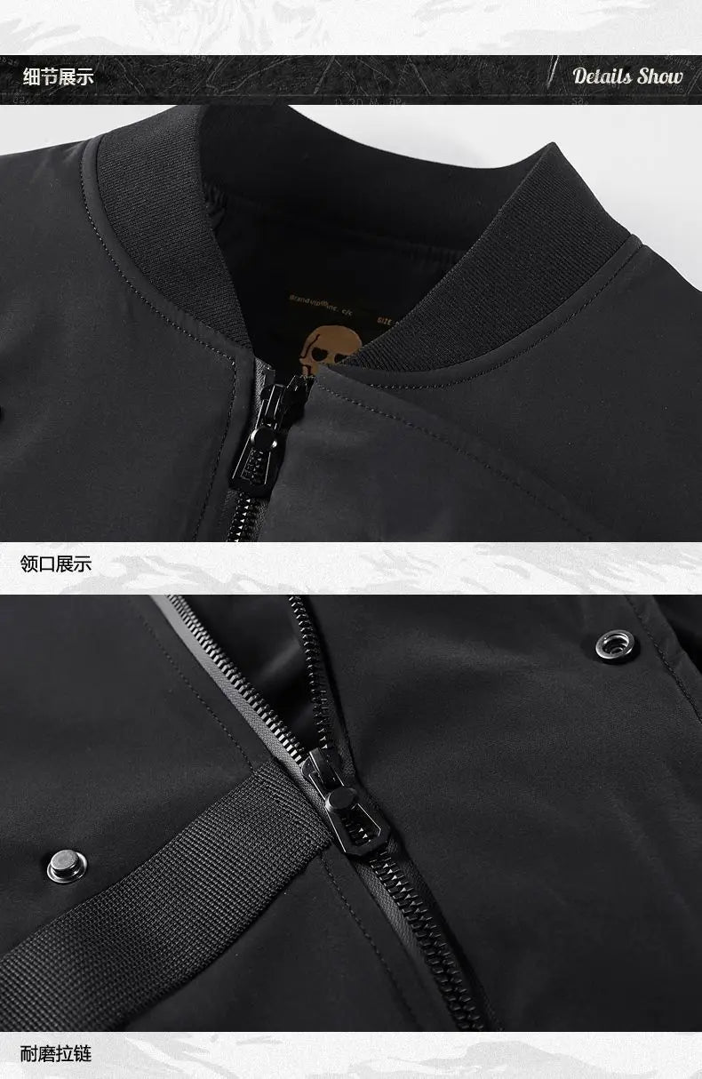 Hot selling skull embroidery men jacket motorcycle clothes Baseball uniform handsome outdoor harajuku streetwear 2023 new tops