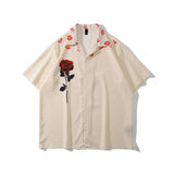 Dark Icon Floral Vintage Polo Shirts Men Summer Holiday Beach Men's Shirts Streetwear Shirts for Men