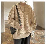 grunge fire sweater, streetwear drip, cozy knitwear for men, oversized grunge aesthetic winter top