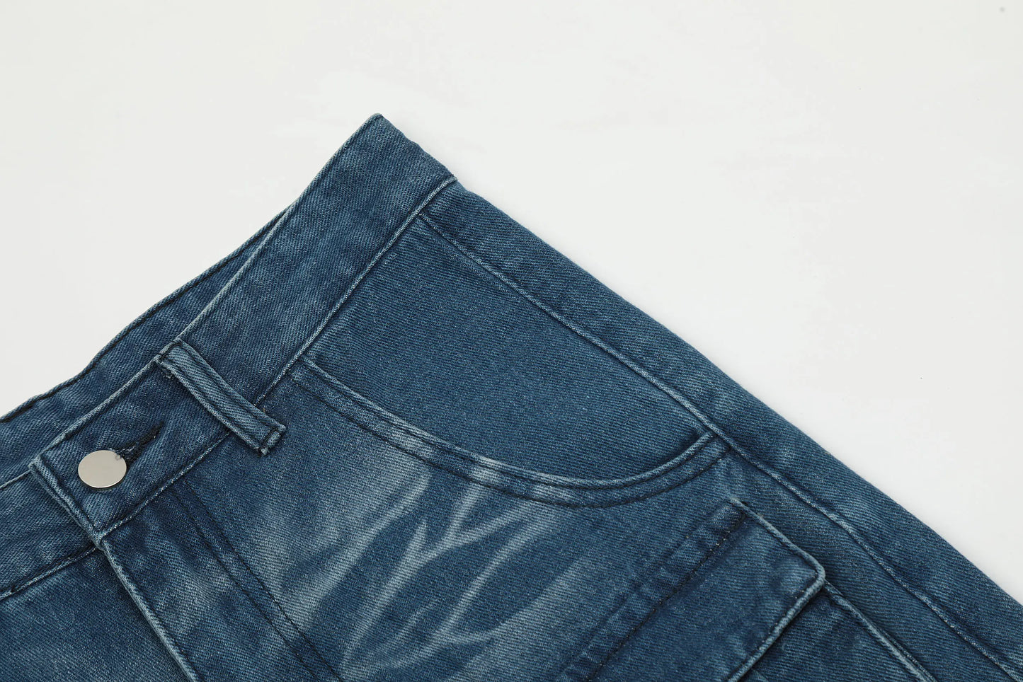 american retro buttons detachable design wide cargo jeans mens womens straight leg pants hip hop washed jeans overall 2023 unique cargo style 917