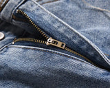 fashion loose streetwear denim jeans new casual wide legs straight jean pants hip hop tassel joggers baggy jeans men clothing unique joggers style 430