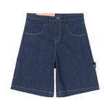 high street embroidery casual over knee summer jeans shorts mens wide leg baggy y2k denim short oversized five point pants unique jeans style 3550