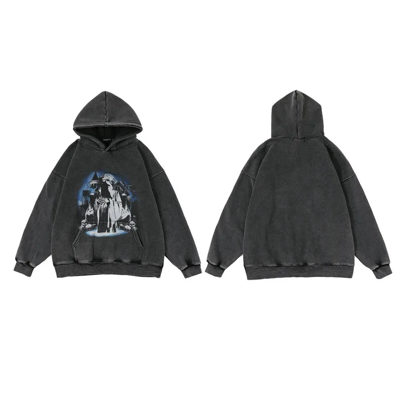 New Luxury Men 2022 Classic Thanatos Skull Gentleman Hoodies Hoody Hoo