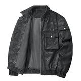 leather varsity coat, fall winter style, men's streetwear fashion, oversized urban jacket, high quality cold-weather coat