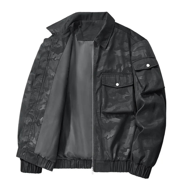 leather varsity coat, fall winter style, men's streetwear fashion, oversized urban jacket, high quality cold-weather coat