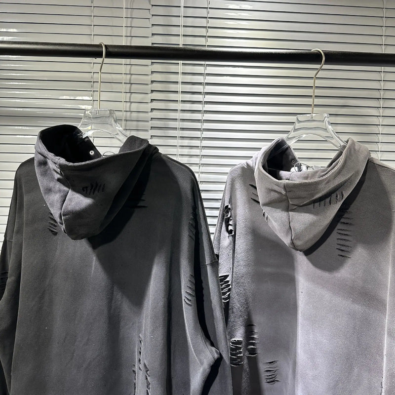 New Luxury 2023 Thug Club Washed Ripped Pullover Hoodies Hoody Hooded