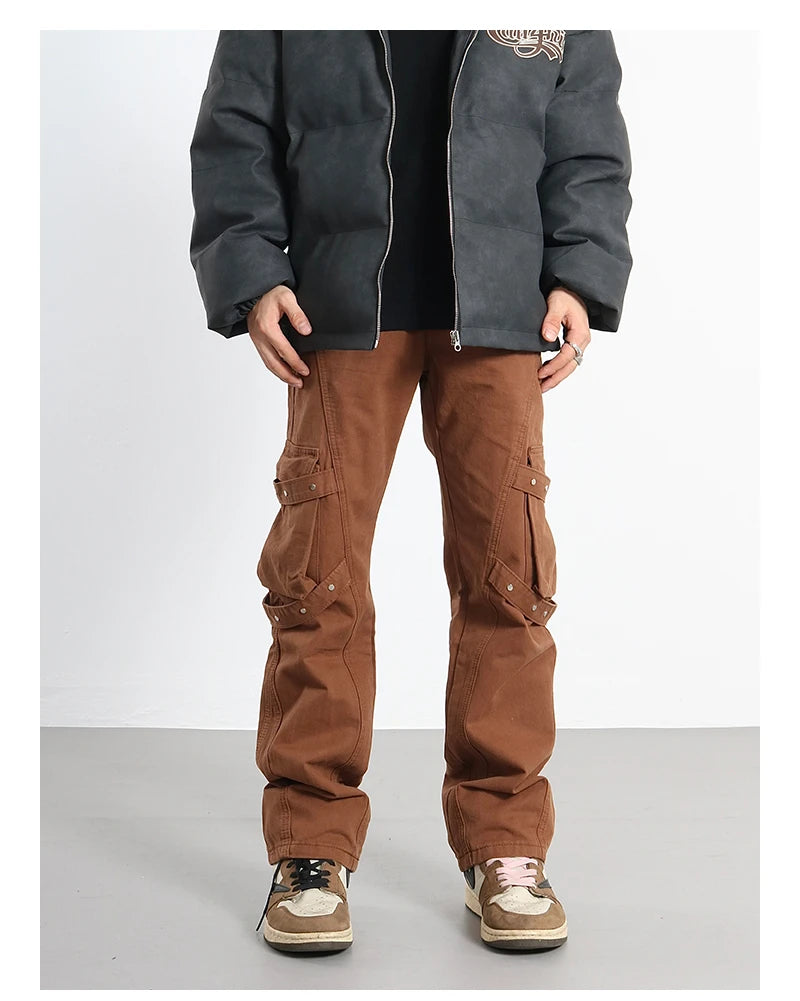 hip hip pants mens cargo harem pant streetwear side pockets harajuku joggers unisex baggy hosen loose straight cotton trousers unique joggers style 3201