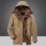 New 2022 Men's Casual Jacket Fashion Winter Parkas Male Fur Trench Thick Overcoat Heated Jackets Cotton Warm Coats Long-sleeved