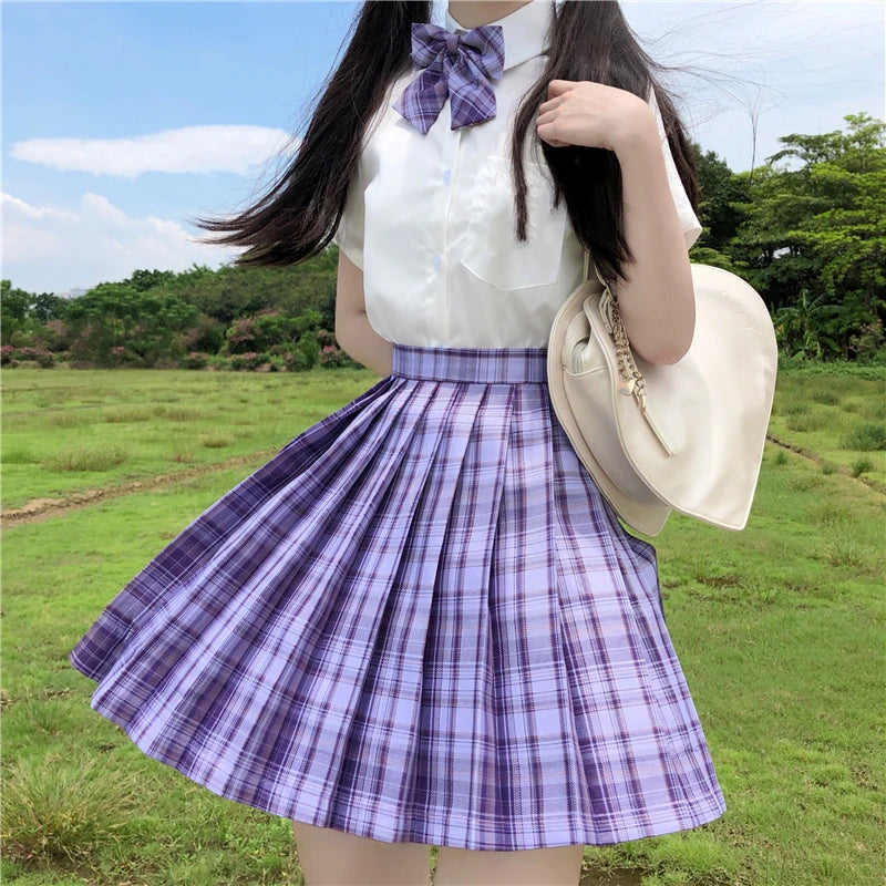 Jk Uniforms Gyaru School Uniform for Girl Student Pleated Skirt Uniform Set Women Short Sleeve Bow Tie Seifuku Japanese Style