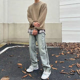 2023 new fashion side zipper hip hop men stretch jeans pants streetwear washed retro straight women denim trousers ropa hombre urban skinny jeans