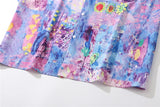 Dark Icon Colorful Printed Men's Shirts Short Sleeved Chest Pocket Hawaiian Shirts With Turn-down Collar Shirt For Holidays