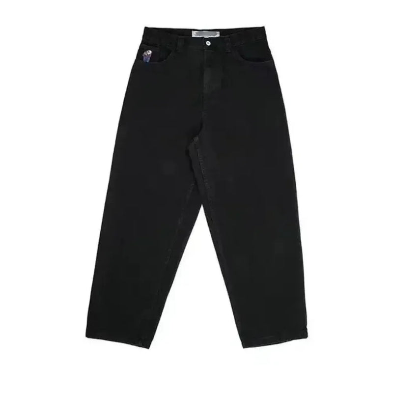 hip hop streetwear big boy jeans y2k embroidery pattern retro blue baggy jeans pants men women fashion pants clothing unique jeans style 1629