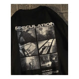 "Speculating" Graphic Unisex Streetwear Women Men Y2K T-Shirt