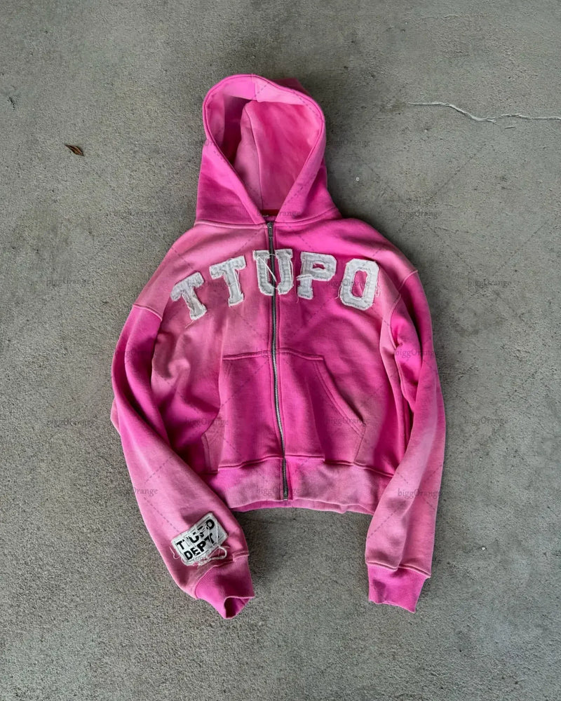 European And American Streetwear Colorful Retro Harajuku Letter Embroi