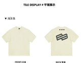 Glitchcore Vintage print – American Simple Retro Hip Hop Printed Round Neck Short Sleev