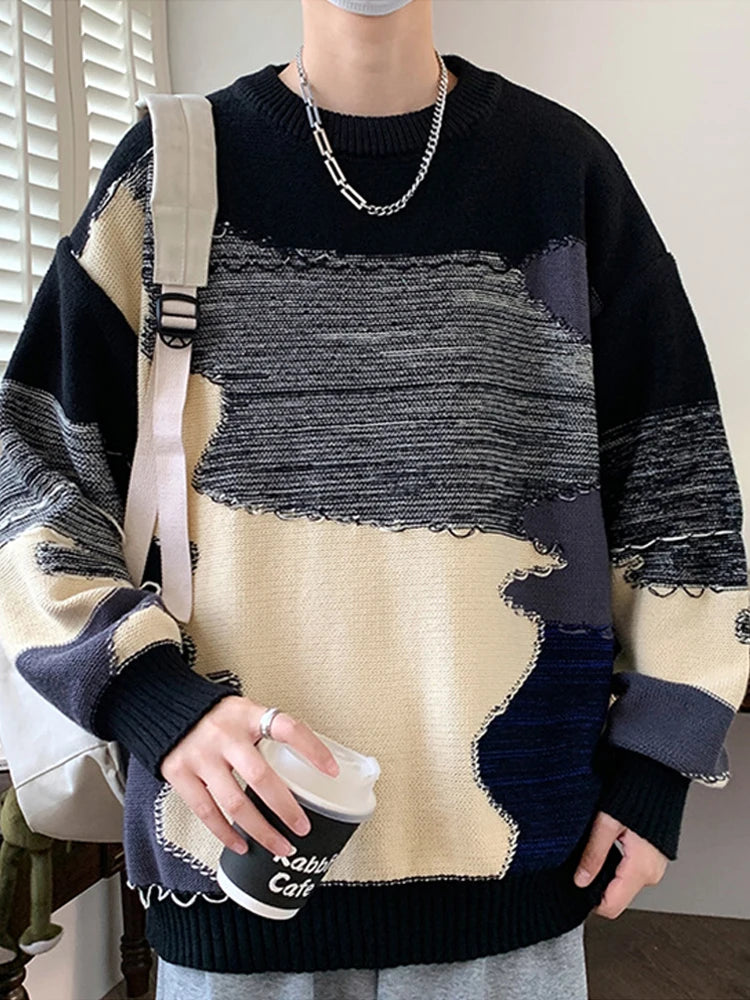grunge knit sweater, fall winter drip, aesthetic soft knit grunge sweater for cozy streetwear