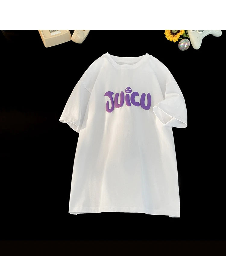 Y2k Melting smiley – Harajuku Street Foaming Printing T Shirt Men Round Neck Shor
