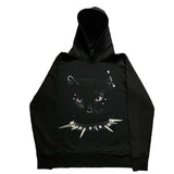 Y2K Autumn Winter Outfit Long Sleeve Hoodie Dark Retro Printed Sweatsh